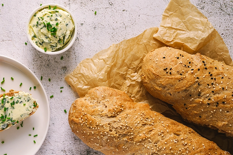 Vollkorn-Baguette – einfach und vegan